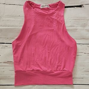 Popular 21 Women's Hot Pink Crop Tank Size Small